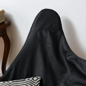 Fotel Butterfly Z Metalowa Rama - Czarna Eco Skora 70X80X102 Cm