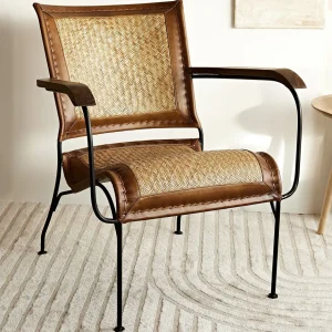 Fotel Gladio W Obiciu Ze Skory Bawolej Brazowe 68X76X75 Cm