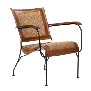 Fotel Gladio W Obiciu Ze Skory Bawolej Brazowe 68X76X75 Cm