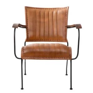 Fotel Gladio W Obiciu Ze Skory Bawolej Brazowe 68X76X75 Cm