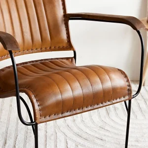 Fotel Gladio W Obiciu Ze Skory Bawolej Brazowe 68X76X75 Cm