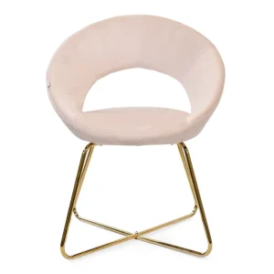 Fotel Jared Welurowy Jasno 73X47X84 Cm