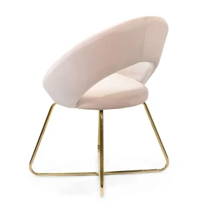 Fotel Jared Welurowy Jasno 73X47X84 Cm