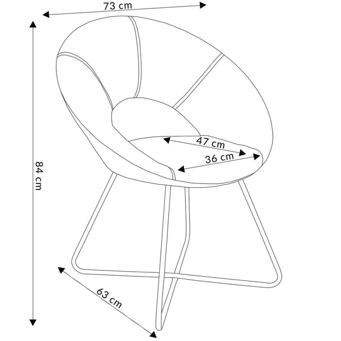 fotel_jared_welurowy_jasn_5.webp Fotel Jared Welurowy Jasno 73X47X84 Cm