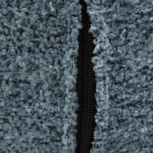 Fotel Lunaire Obrotowy W Tkaninie Teddy Boucle Granatowy 86X76X87 Cm