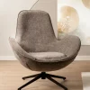 Fotel Lunaire Obrotowy Welurowy Szary 86X76X87 Cm