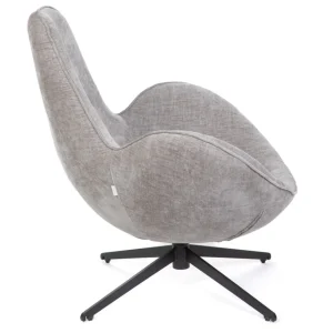Fotel Lunaire Obrotowy Welurowy Szary 86X76X87 Cm