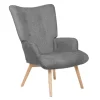 Fotel Moss Pop W Tkaninie Szary 72X73X96Cm