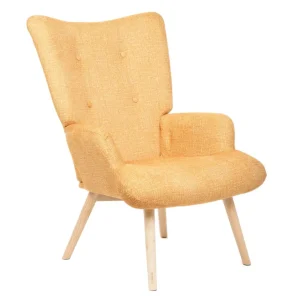 Fotel Moss Pop W Tkaninie Musztardowy 72X73X96Cm