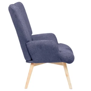 Fotel Moss Pop W Tkaninie Granatowy 72X73X96Cm