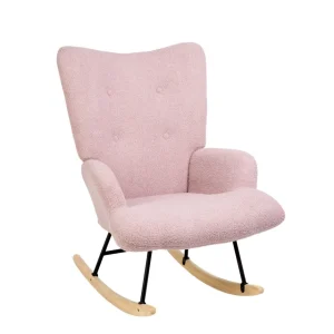 Fotel Moss Teddy Boucle Bujany Rozowy W Tkaninie Teddy Boucle 72X73X92 Cm