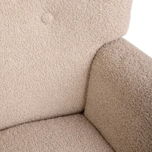 Fotel Moss Teddy Boucle Bujany Bezowy W Tkaninie Teddy Boucle 72X73X92 Cm