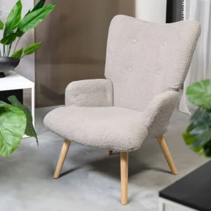 Fotel Moss Teddy Boucle W Tkaninie Teddy