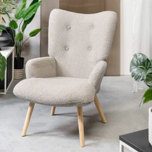 Fotel Moss Teddy Boucle W Tkaninie Teddy