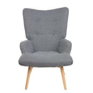 Fotel Moss W Bialo-Czarna Pepitke 70X95Cm