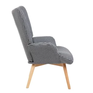 Fotel Moss W Bialo-Czarna Pepitke 70X95Cm