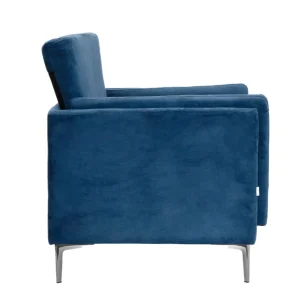 Fotel Sametti W Tkaninie Granatowy 96X81X65 Cm