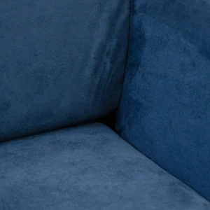 Fotel Sametti W Tkaninie Granatowy 96X81X65 Cm