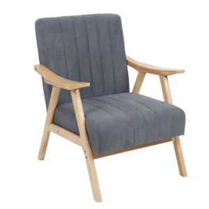 Fotel Terra Ciemno Nogi Jasne Drewno 70X75X87 Cm