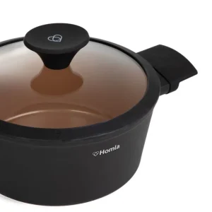 Garnek Tristan Z Pokrywka Czarno- Pomaranczowy 2,4 L