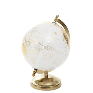 Globus Dekoracyjny Globe Zloty 18X15X25 Cm