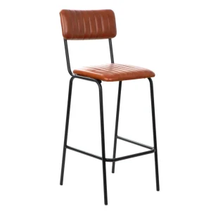 Hoker Lumbar W Obiciu Ze Skory Bawolej Brazowe 46X54X103 Cm