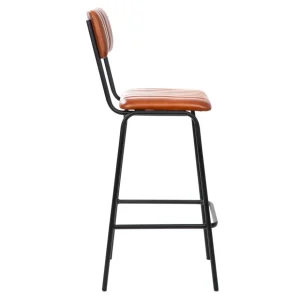 Hoker Lumbar W Obiciu Ze Skory Bawolej Brazowe 46X54X103 Cm