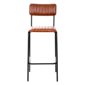 Hoker Lumbar W Obiciu Ze Skory Bawolej Brazowe 46X54X103 Cm