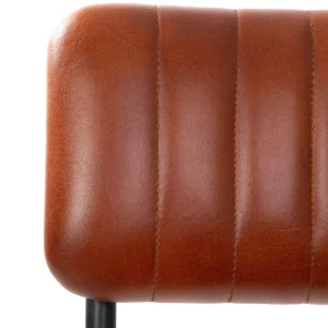 Hoker Lumbar W Obiciu Ze Skory Bawolej Brazowe 46X54X103 Cm