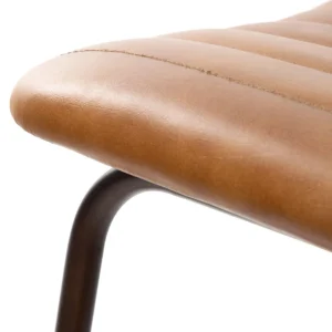 Hoker Lumbar W Obiciu Ze Skory Bawolej Brazowe 47X38X77 Cm