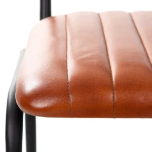 Hoker Lumbar W Obiciu Ze Skory Bawolej Brazowe 46X54X103 Cm