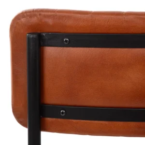 Hoker Lumbar W Obiciu Ze Skory Bawolej Brazowe 46X54X103 Cm