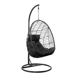 Hustawka Solei Czarna Z Czarna Poduszka 95X95X195 Cm