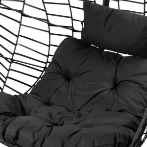 Hustawka Solei Czarna Z Czarna Poduszka 95X95X195 Cm