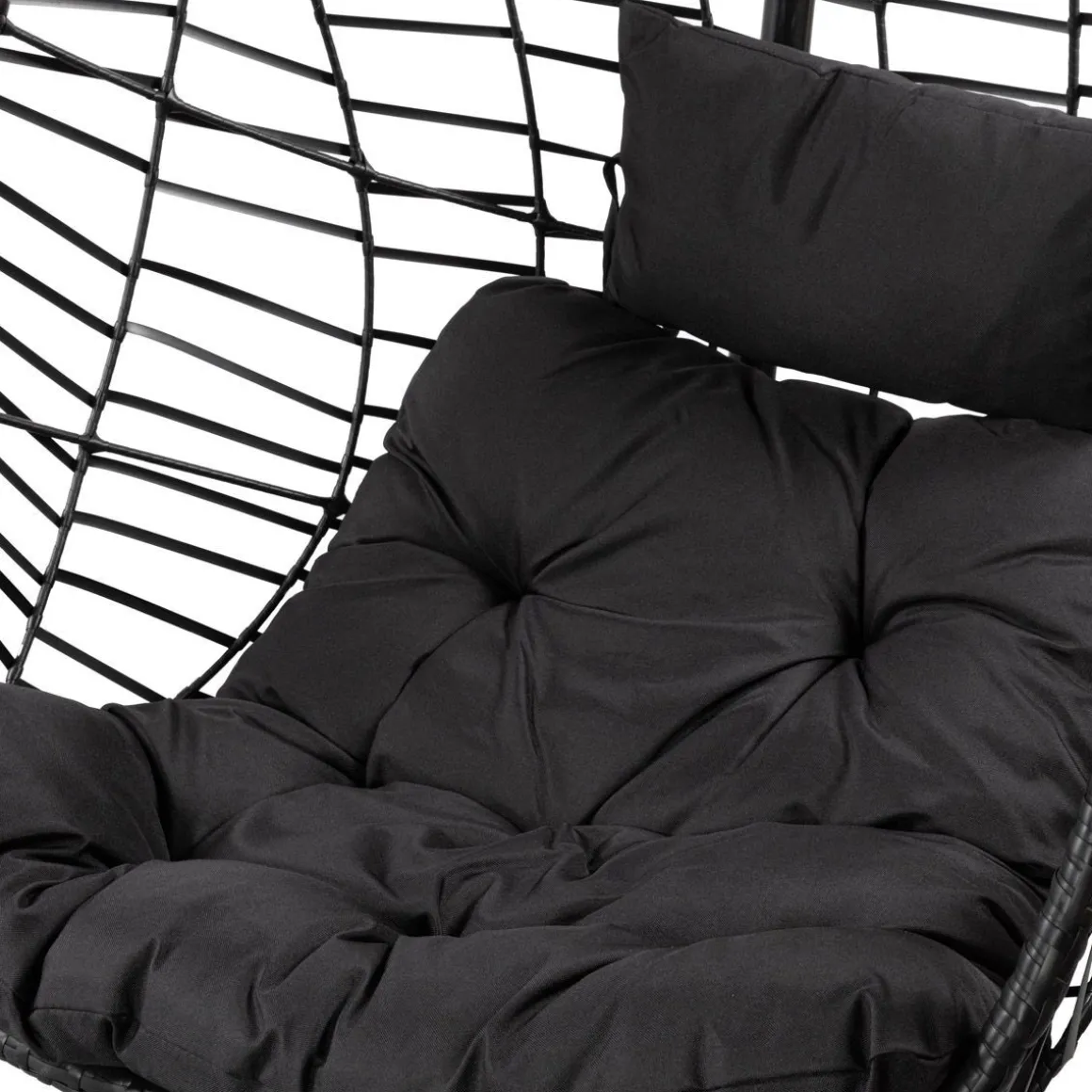 hustawka_solei_czarna_z_c_2.webp Hustawka Solei Czarna Z Czarna Poduszka 95X95X195 Cm