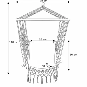 Hustawka Wobble Ecru 90X50X50 Cm