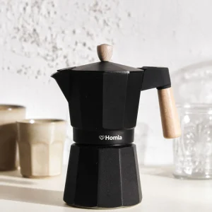 Kawiarka Mia Mokka Czarna Z Drewnianym Uchwytem 6 Cup