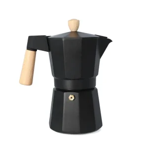 Kawiarka Mia Mokka Czarna Z Drewnianym Uchwytem 6 Cup
