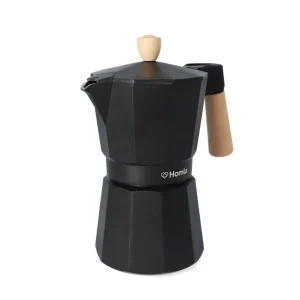 Kawiarka Mia Mokka Czarna Z Drewnianym Uchwytem 6 Cup