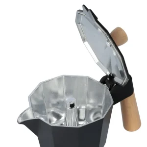 Kawiarka Mia Mokka Czarna Z Drewnianym Uchwytem 6 Cup