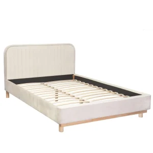 Łóżko Karalius Welurowe Bezowe 160X200 Cm