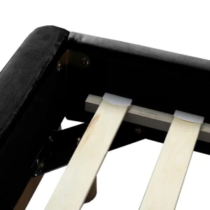 Łóżko Karalius Welurowe Czarne 140X200 Cm