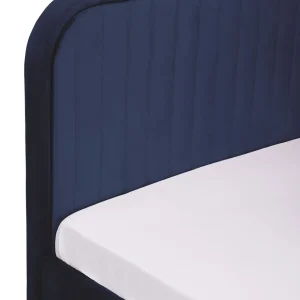 Łóżko Karalius Welurowe Granatowe 140X200 Cm