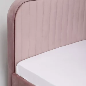 Łóżko Karalius Welurowe Rozowe 160X200 Cm