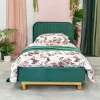 Łóżko Karalius Welurowe Zielone 90X200 Cm