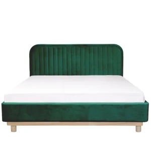 Łóżko Karalius Welurowe Zielone 160X200 Cm