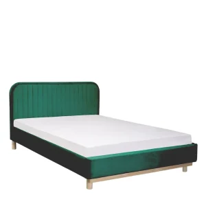 Łóżko Karalius Welurowe Zielone 140X200 Cm