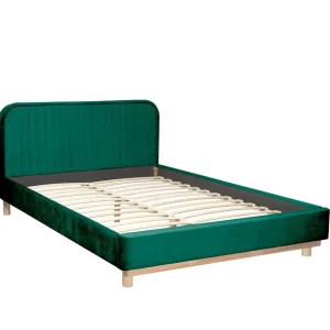 Łóżko Karalius Welurowe Zielone 160X200 Cm