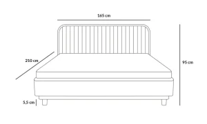 Łóżko Karalius Welurowe Zielone 160X200 Cm