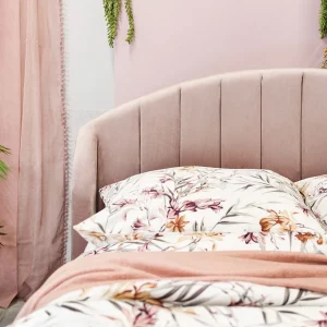 Łóżko Reine Welurowe Rozowe 160X200 Cm